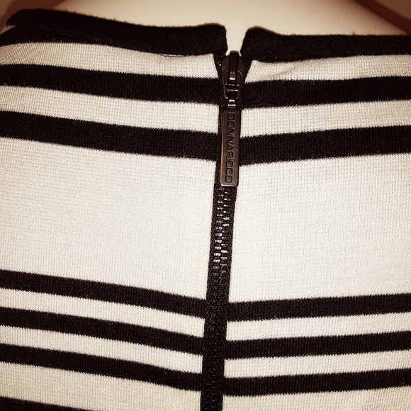 Black/Cream Striped Donna Ricco Dress - Picture 5 of 10